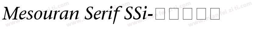 Mesouran Serif SSi字体转换